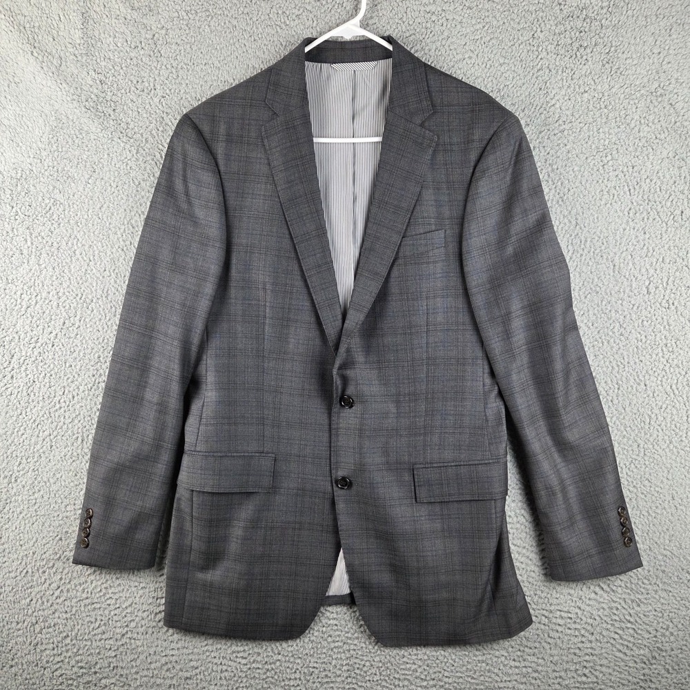 Todd Snyder Sutton Fit Wool Blazer Gray Plaid Reda Super 110's Fabric 42L